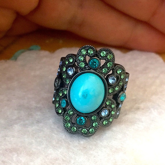 Blue Turquoise Gem Ring - Picture 2 of 6
